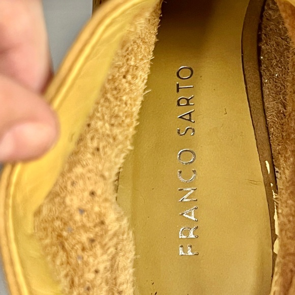 Franco Sarto Leather Peep Toe Booties Size 6 - Picture 9 of 12